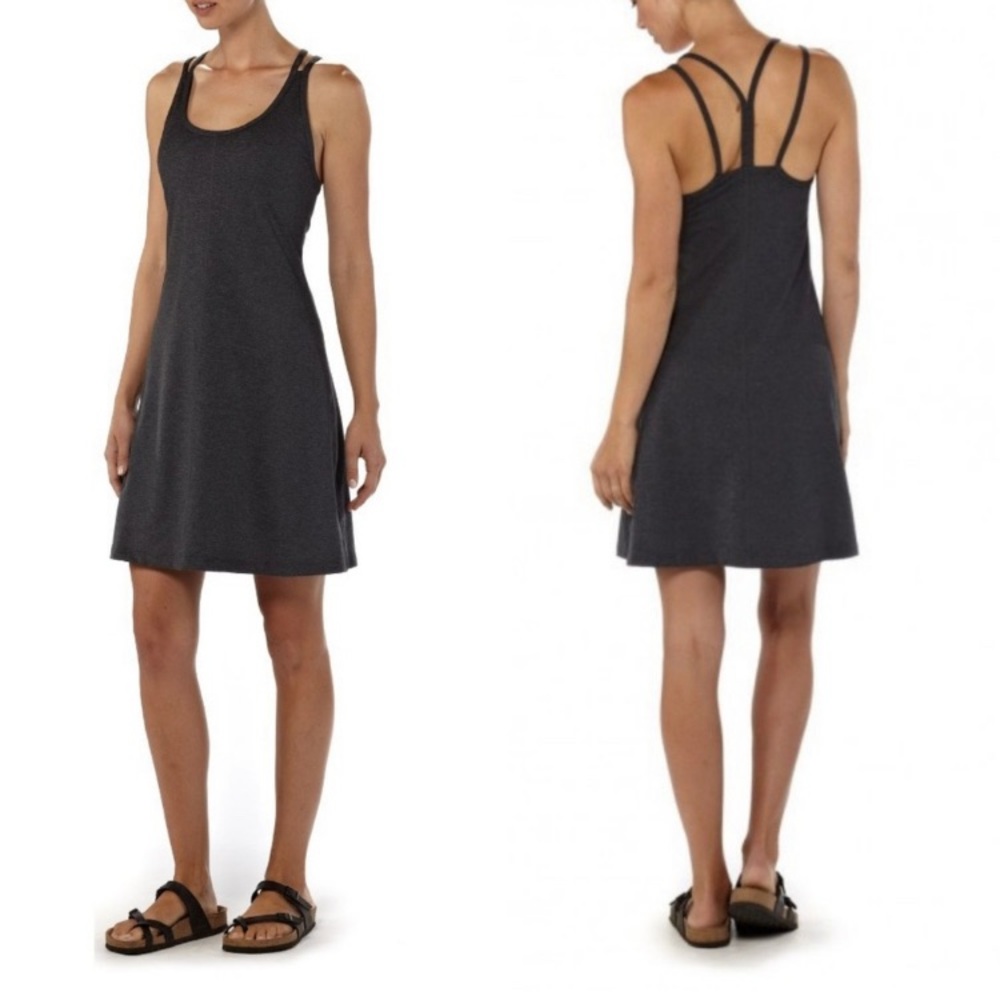 PATAGONIA Latticeback Dress Gray Black Strappy Athleisure Active Size Small